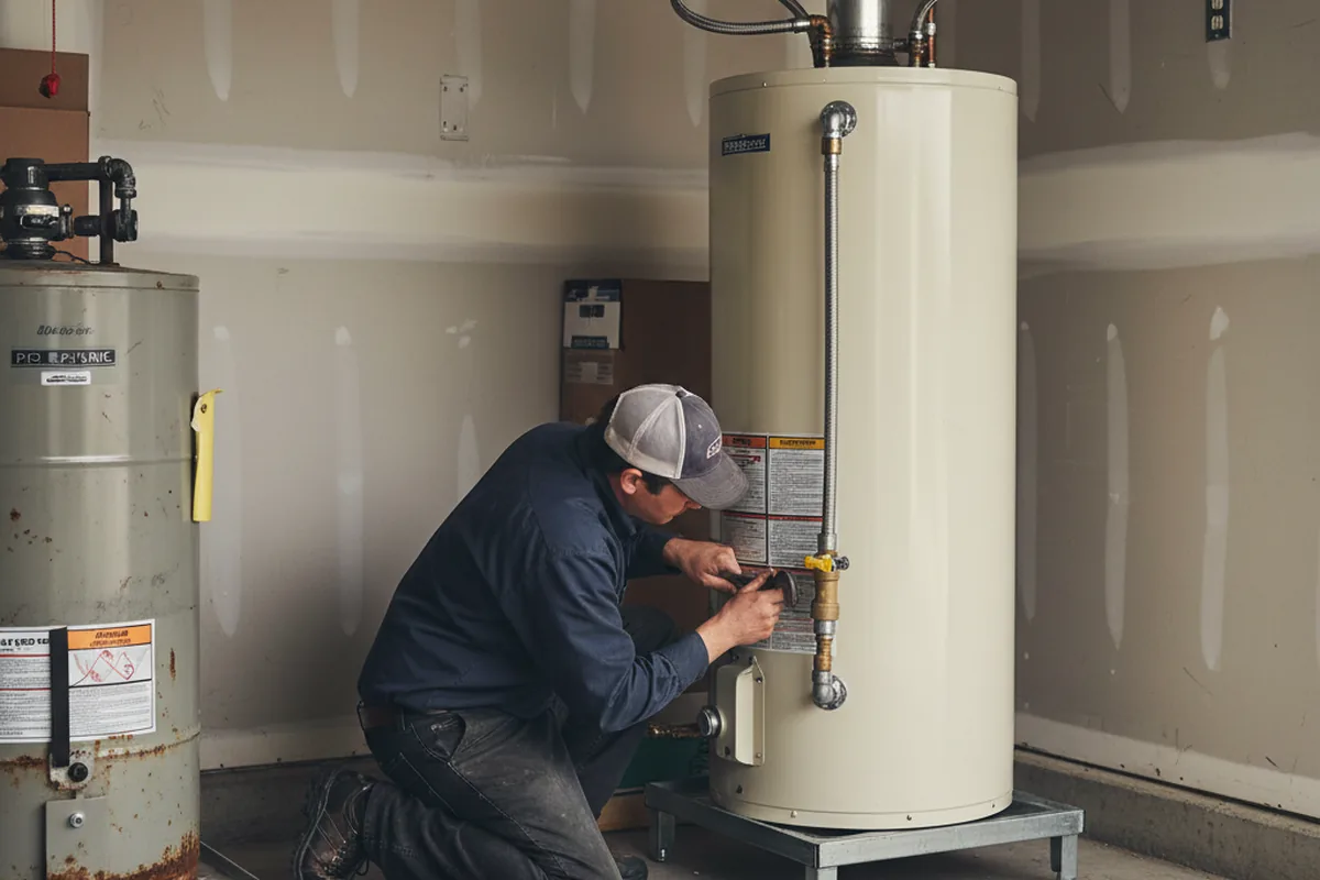 Water heater and shutoff valve replacement in Ronald